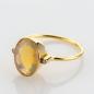 Preview: 18k gold ring with an opal and 0.04ct diamonds