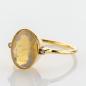 Preview: 18k gold ring with an opal and 0.04ct diamonds