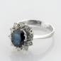 Preview: Vintage Ring aus 585er Weißgold mit 2.0ct Saphir und 0.40ct Brillanten