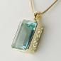 Preview: 14k gold pendant with an 45.22ct aquamarine