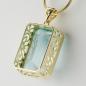 Preview: 14k gold pendant with an 45.22ct aquamarine