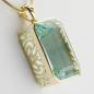 Preview: 14k gold pendant with an 45.22ct aquamarine