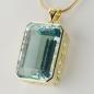 Preview: 14k gold pendant with an 45.22ct aquamarine