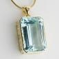 Preview: 14k gold pendant with an 45.22ct aquamarine