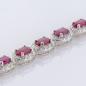 Preview: Vintage Platinum Bracelet with Burmese Rubies and Diamonds