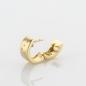 Preview: Hoop Earrings in 14K Yellow Gold with 0.10 ct Diamonds