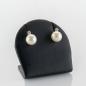Preview: Pearl and 0.04 ct Diamond Stud Earrings in 14k White Gold