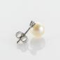 Preview: Pearl and 0.04 ct Diamond Stud Earrings in 14k White Gold