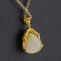 Preview: Opal and 0.25 ct Diamond Pendant in 14K Yellow Gold