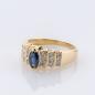 Preview: Ring aus 585er Gelbgold mit 0.30ct Saphir und 0.30ct Diamanten