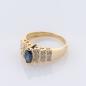 Preview: Ring aus 585er Gelbgold mit 0.30ct Saphir und 0.30ct Diamanten