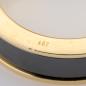 Preview: Ring aus 750er Gelbgold mit Keramikinlay und 0.04ct Diamant