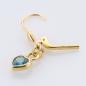 Preview: Heart-Shaped Topaz Drop Earrings in 14K Yellow Gold