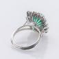 Preview: Ring aus 750er Weißgold mit 5 ct Smaragd und 1,4 ct Brillanten
