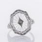 Preview: Ring aus 585er Weißgold mit Camphorglas und 0,02 ct Diamant