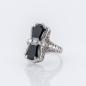 Preview: Ring aus 585er Weißgold mit Onyx und 0.05ct Diamant