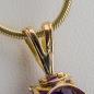 Preview: 14 Carat Amethyst Pendant in 14k Yellow Gold