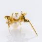 Preview: Vintage 18K Gold Insect Brooch with Pearls and Diamond