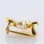 Preview: Vintage 18K Gold Insect Brooch with Pearls and Diamond