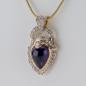 Preview: 7 ct Amethyst and approx. 1 ct Diamond Pendant in 750 Gold