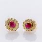 Preview: Ruby and Diamond Earrings in 18K Yellow Gold