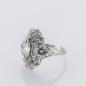 Preview: 0.80ct Diamond and 0.06ct Emerald Ring in Platinum
