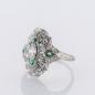 Preview: 0.80ct Diamond and 0.06ct Emerald Ring in Platinum