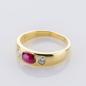 Preview: Ring aus 585er Gelbgold mit 0,20 ct Rubin und 0,20 ct Brillanten