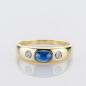 Preview: Ring aus 585 Gelbgold mit 0,30 ct Saphir und 0,10 ct Brillanten