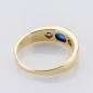 Preview: Ring aus 585 Gelbgold mit 0,30 ct Saphir und 0,10 ct Brillanten