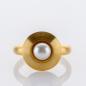 Preview: Ring aus 750 Gelbgold mit Perle