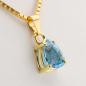 Preview: 14k gold pendant with an aquamarine