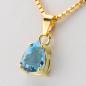Preview: 14k gold pendant with an aquamarine