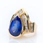 Preview: Ladies ring (14k gold) with a 10.50ct tanzanite and 1.20ct diamonds