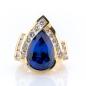 Preview: Ladies ring (14k gold) with a 10.50ct tanzanite and 1.20ct diamonds