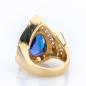 Preview: Ladies ring (14k gold) with a 10.50ct tanzanite and 1.20ct diamonds