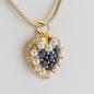 Preview: 0.60 carat Sapphire and Pearl Pendant in 14K Yellow Gold