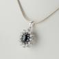 Preview: 1.63 ct Sapphire Pendant with 0.80ct diamonds in 14k White Gold
