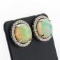 Preview: 14k gold ear studs with 6.57ct opals and 0.53ct diamonds