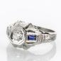 Preview: Art Deco Ring 18k gold with a 0.40ct diamond and 0.20ct sapphires