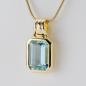 Preview: Aquamarine and 12.5 ct Aquamarine Pendant in 585 Yellow Gold