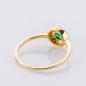 Preview: Ring aus 585er Gelbgold mit 0.25 ct Smaragd und 0.10 ct Brillanten