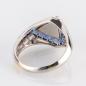 Preview: Ring (750er Gold) mit 2.33ct Brillanten und 0.50ct Saphiren
