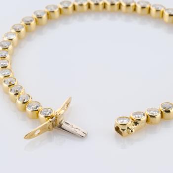 5.50ct Diamond Tennis Bracelet in 18K Yellow Gold