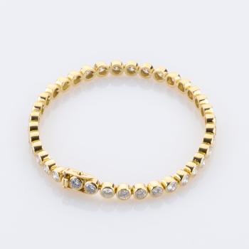 5.50ct Diamond Tennis Bracelet in 18K Yellow Gold