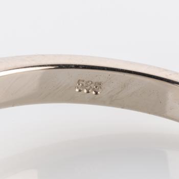 Ring (14k gold) with a 1.00ct diamond G/IF