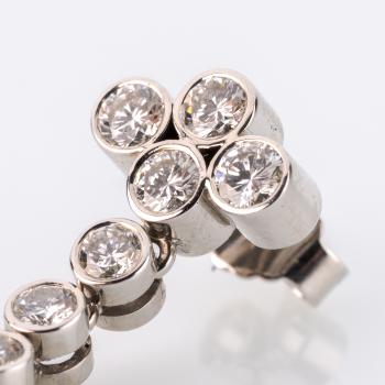 Earrings 18k gold with 6.0ct emeralds and 3.60ct diamonds
