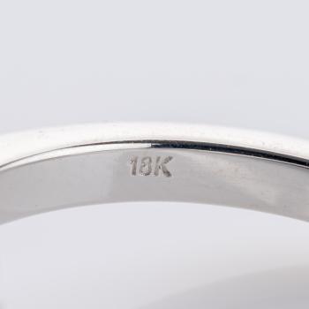 1 ct Diamond Ring with 0.30 ct Diamonds and 0.20 ct Sapphires in 18K White Gold
