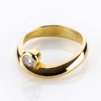 Preview: Ring aus 585er Gelbgold mit 0.30ct Brillant