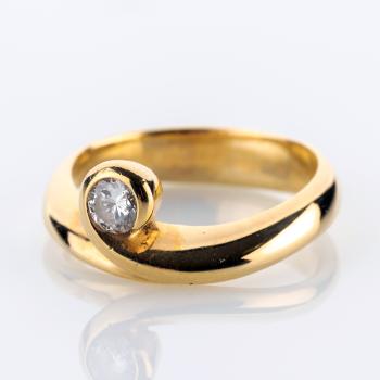 Preview: Ring aus 585er Gelbgold mit 0.30ct Brillant